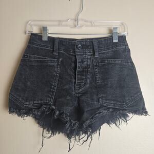 We The Free Black Denim Shorts Size 24